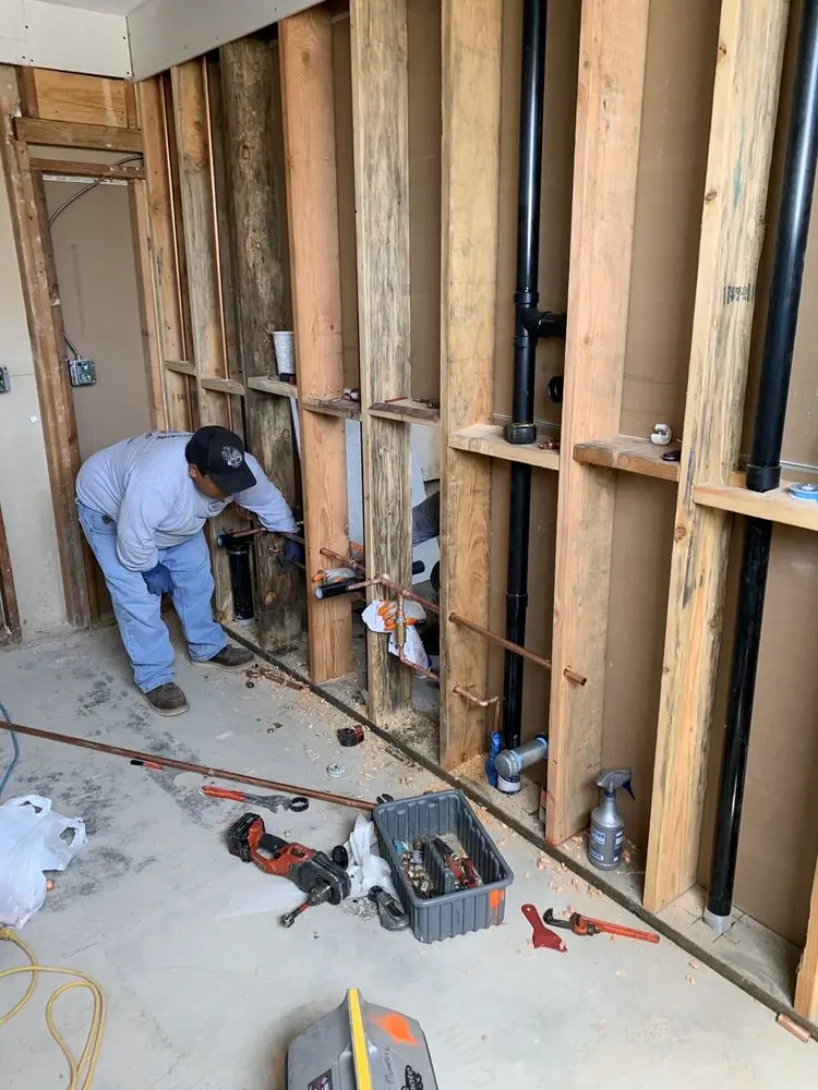 Commercial rough-in plumbing for Gas Line Repair in Justin